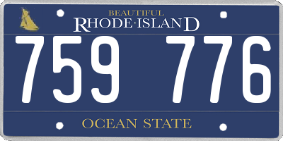 RI license plate 759776