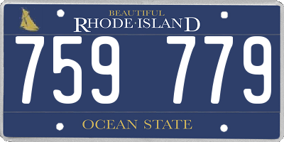 RI license plate 759779