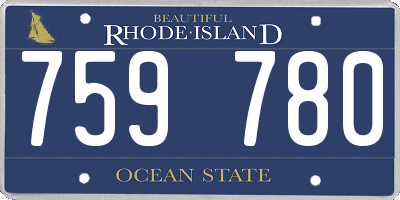 RI license plate 759780