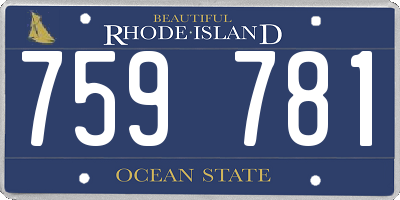 RI license plate 759781