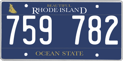 RI license plate 759782