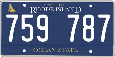 RI license plate 759787