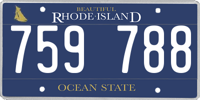 RI license plate 759788