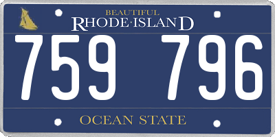 RI license plate 759796