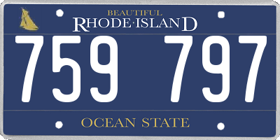 RI license plate 759797