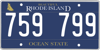 RI license plate 759799