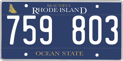 RI license plate 759803