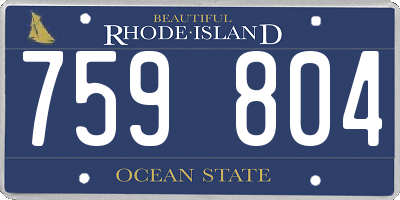 RI license plate 759804