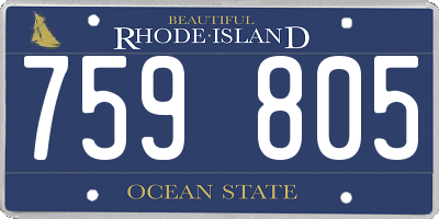 RI license plate 759805