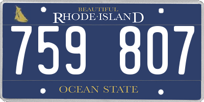 RI license plate 759807