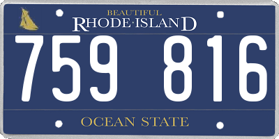 RI license plate 759816