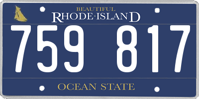 RI license plate 759817