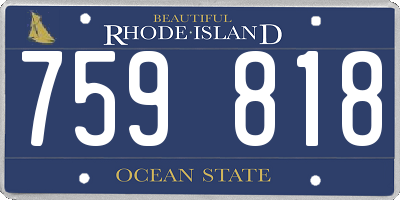 RI license plate 759818
