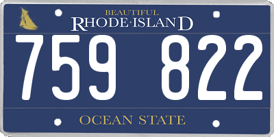 RI license plate 759822