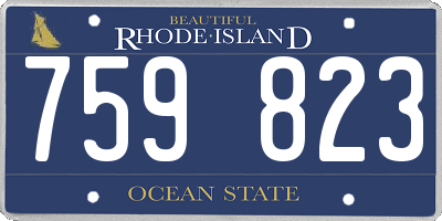 RI license plate 759823