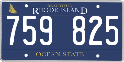 RI license plate 759825