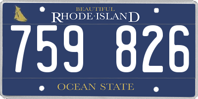 RI license plate 759826