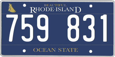 RI license plate 759831