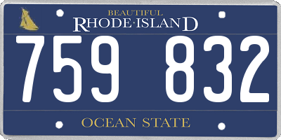 RI license plate 759832