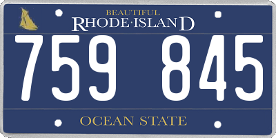 RI license plate 759845