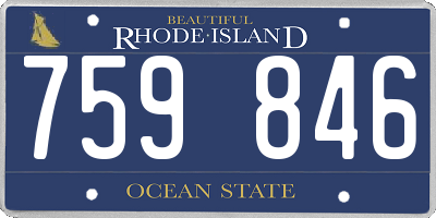 RI license plate 759846