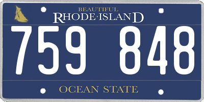 RI license plate 759848