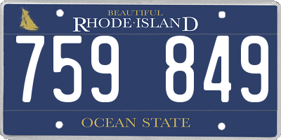 RI license plate 759849