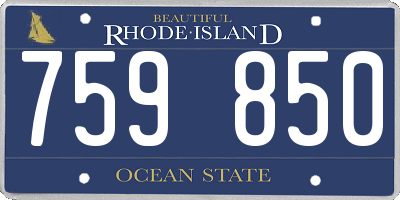 RI license plate 759850