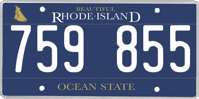 RI license plate 759855