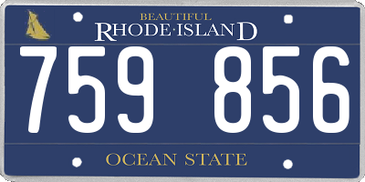 RI license plate 759856