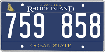 RI license plate 759858