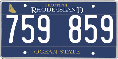 RI license plate 759859