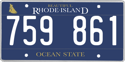 RI license plate 759861