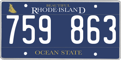 RI license plate 759863