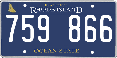 RI license plate 759866