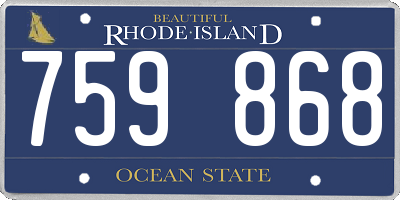 RI license plate 759868