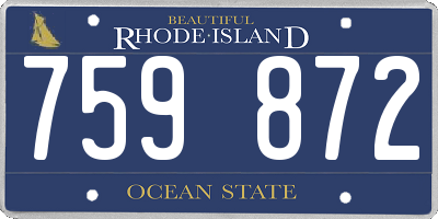 RI license plate 759872