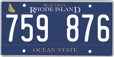 RI license plate 759876