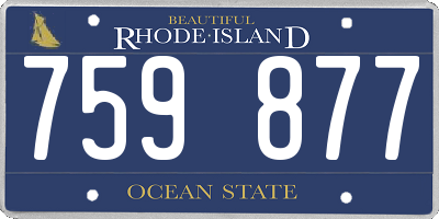 RI license plate 759877