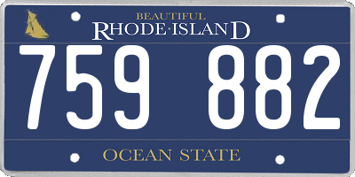 RI license plate 759882