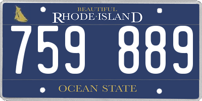 RI license plate 759889