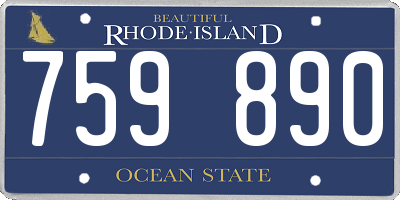 RI license plate 759890