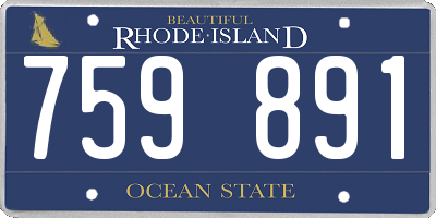 RI license plate 759891