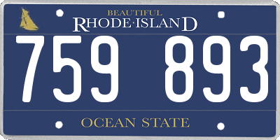 RI license plate 759893