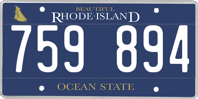 RI license plate 759894