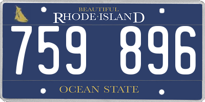 RI license plate 759896