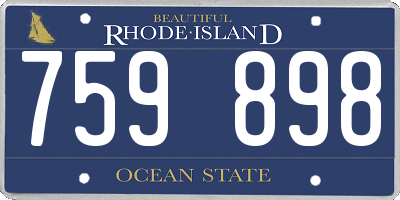 RI license plate 759898