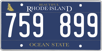 RI license plate 759899