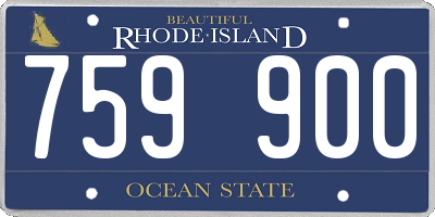 RI license plate 759900