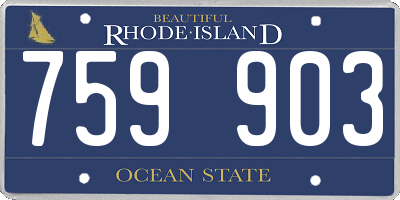 RI license plate 759903